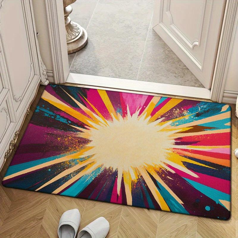 1pc Vibrant Abstract Sunburst Doormat - Colorful Radiation Pattern, Non-Slip, Absorbent, Durable Polyester, 0.47inch Thick, Idea 40cm x 60cm
1pc Vibrant Abstract Sunburst Doormat - Colorful Radiation Pattern, Non-Slip, Absorbent, Durable Polyester, 0.47inch Thick, Idea 40cm x 60cm