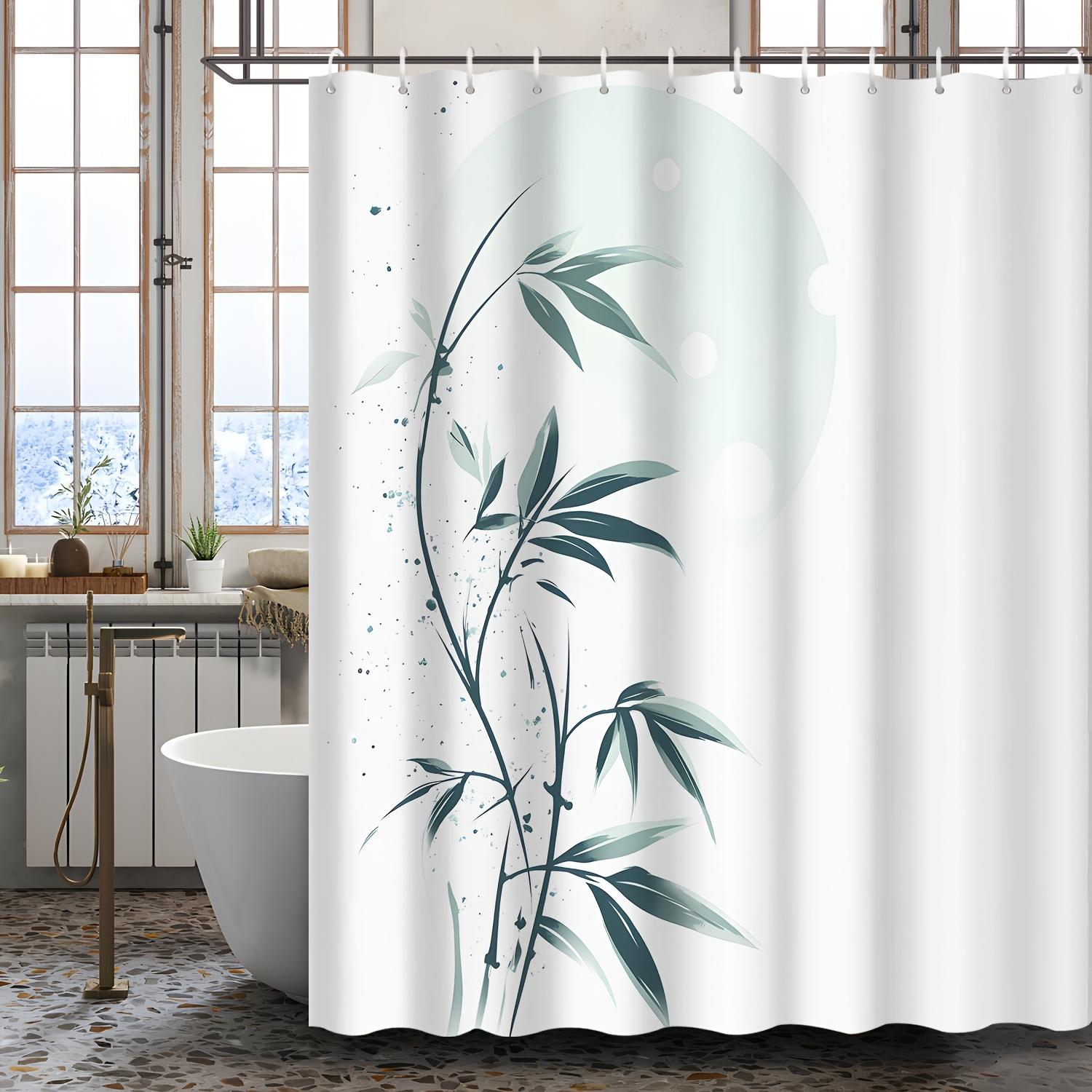 Chinese Ink Painting Bamboo & Moon Shower Curtain - Green Theme, Decorative Print with Hooks, High-Quality Bathroom Accessory W90xH180cm
Chinese Ink Painting Bamboo & Moon Shower Curtain - Green Theme, Decorative Print with Hooks, High-Quality Bathroom Accessory W90xH180cm