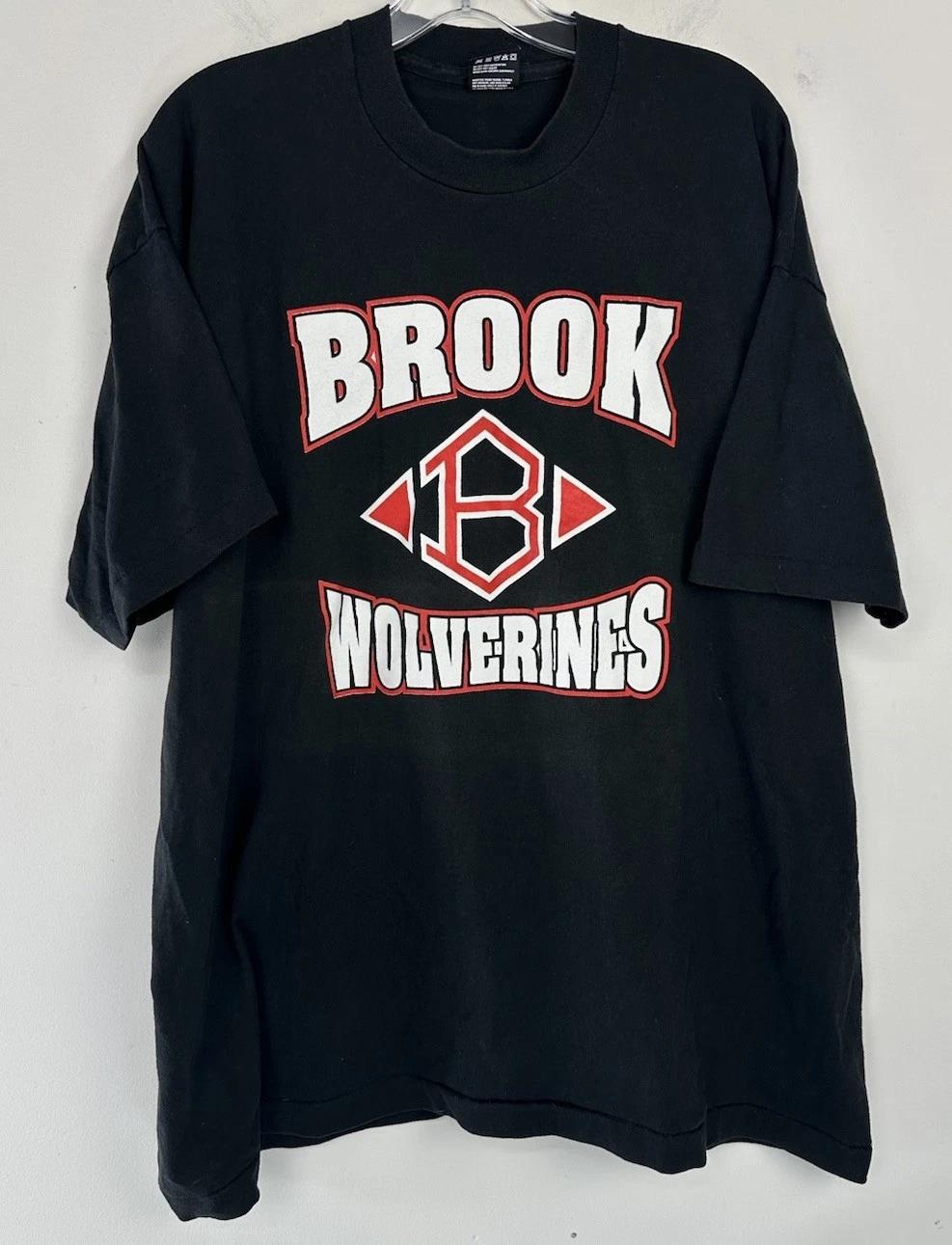 Clear Brook High School Wolverines Black T-shirt 1994 football playoffs Men XXL M
Clear Brook High School Wolverines Black T-shirt 1994 football playoffs Men XXL M