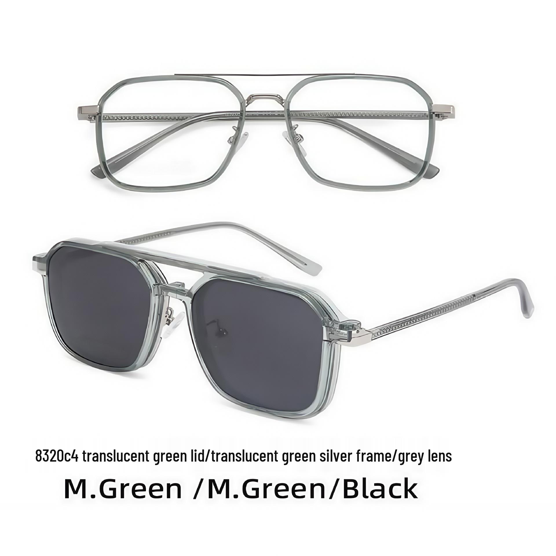 8320 Очки для близорукости в стиле «авиатор» с магнитными накладками-поляризационными солнцезащитными очками
8320 Очки для близорукости в стиле «авиатор» с магнитными накладками-поляризационными солнцезащитными очками
