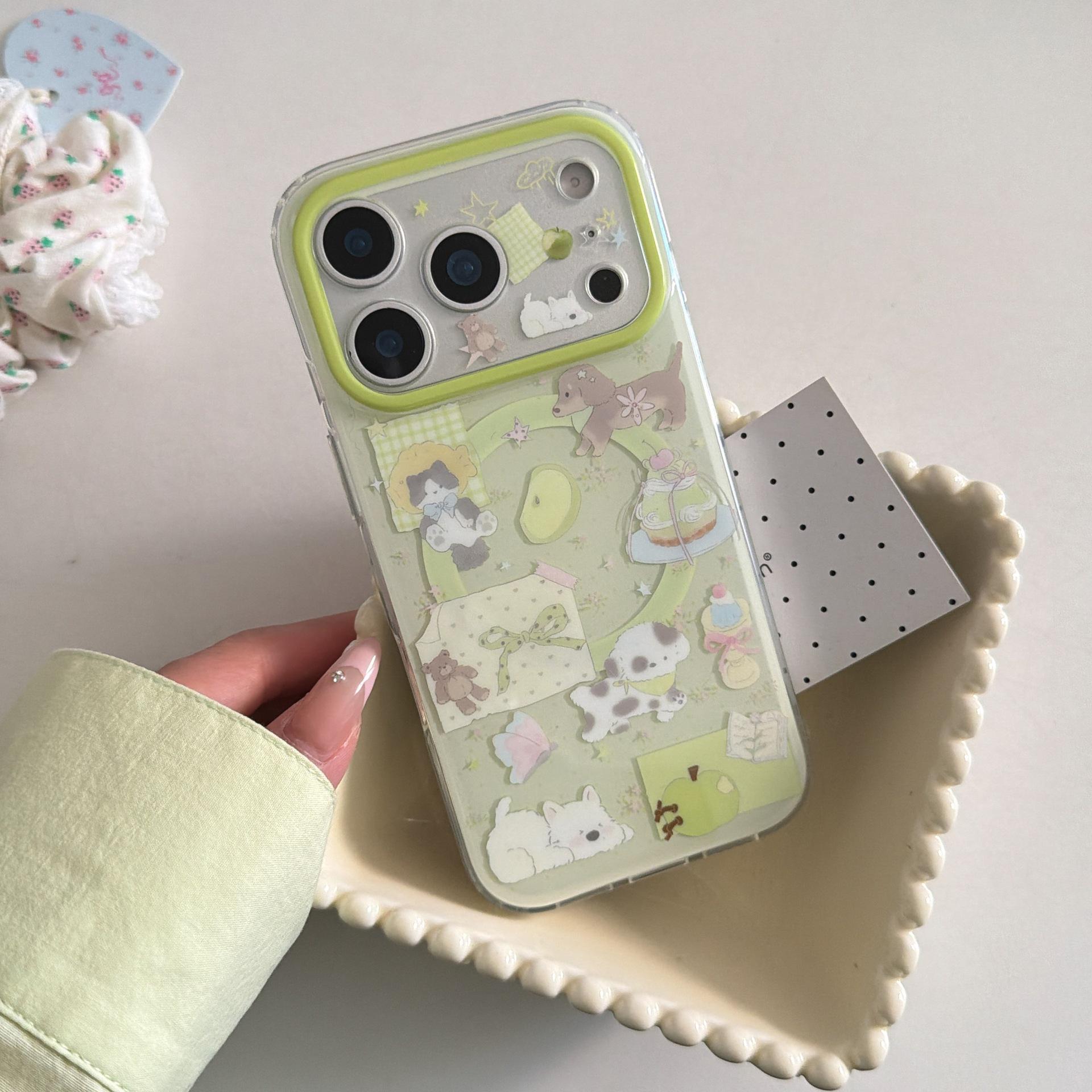 Cute Green Apple Kitty Puppy iPhone 16/15/17 Pro Max Case for Women iPhone 16 Pro
Cute Green Apple Kitty Puppy iPhone 16/15/17 Pro Max Case for Women iPhone 16 Pro
