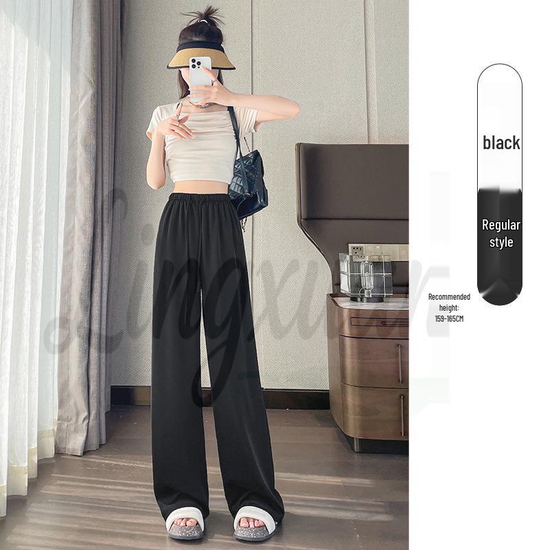 Women s Satin High-Waisted Acetate Wide-Leg Pants - Sun Protection Cool Ice Silk Drape for Short People Large
Women s Satin High-Waisted Acetate Wide-Leg Pants - Sun Protection Cool Ice Silk Drape for Short People Large