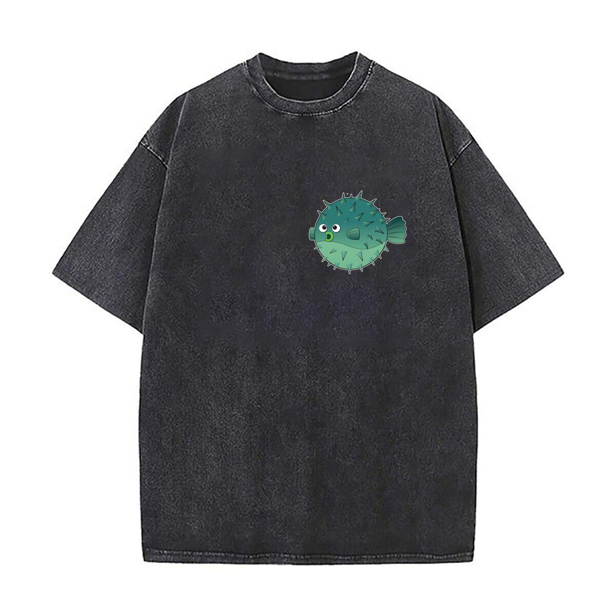 Seaweed the Blowfish Cute Puffer Fish Sticker Heavy Men Washed Vintage Oversized TShirt S
Seaweed the Blowfish Cute Puffer Fish Sticker Heavy Men Washed Vintage Oversized TShirt S