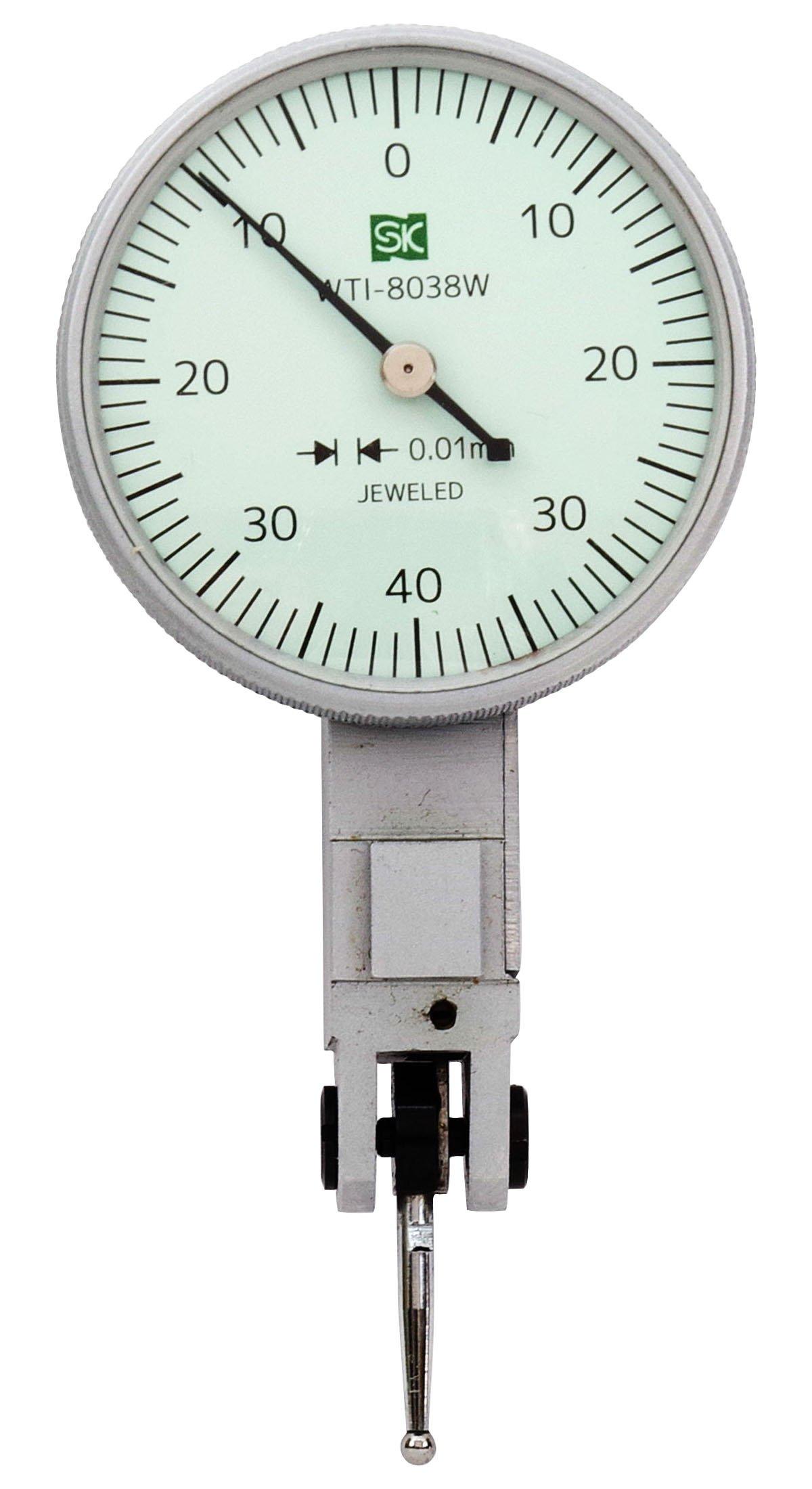 Niigata Seiki SK Dial Indicator Carbide Ball 0-0.8mm Graduation 0.01mm WTI-8038W
Niigata Seiki SK Dial Indicator Carbide Ball 0-0.8mm Graduation 0.01mm WTI-8038W