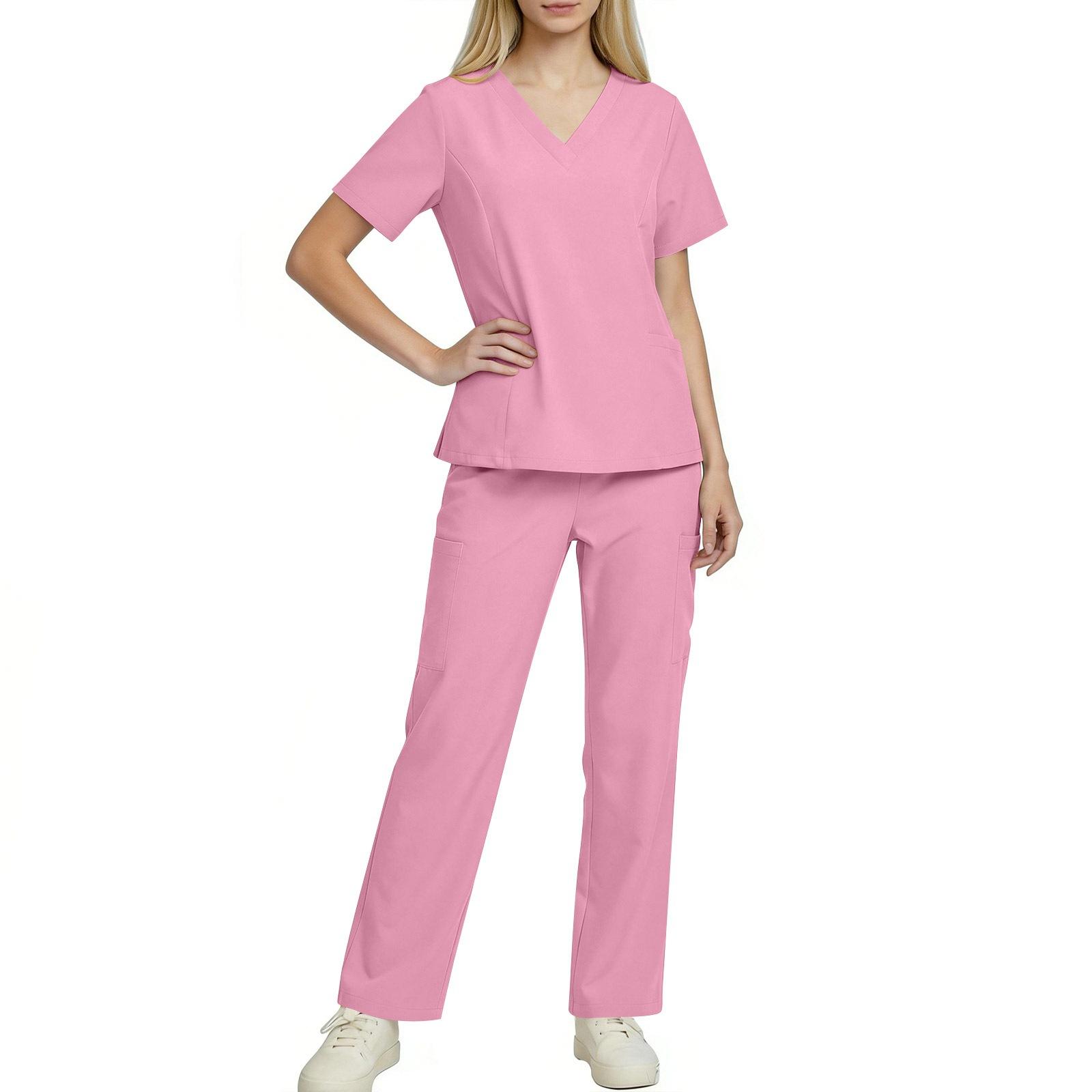 Women s Fashion -Color Short-Sleeve V-Neck Workwear Set With Pocket S рожевий
Women s Fashion -Color Short-Sleeve V-Neck Workwear Set With Pocket S рожевий