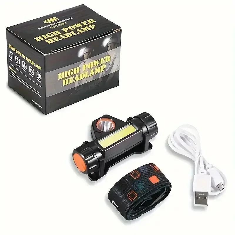 USB Rechargeable Portable Mini LED Headlamp - XPE+COB for Fishing, Hunting, Super Bright, Waterproof, Powerful Headlight
USB Rechargeable Portable Mini LED Headlamp - XPE+COB for Fishing, Hunting, Super Bright, Waterproof, Powerful Headlight