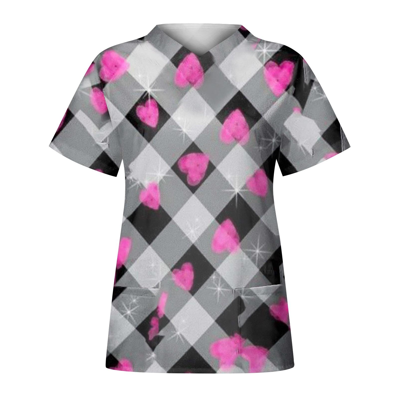 Women s Casual V-neck Short Sleeve Workwear Valentine s Day Printed Uniform XL
Women s Casual V-neck Short Sleeve Workwear Valentine s Day Printed Uniform XL