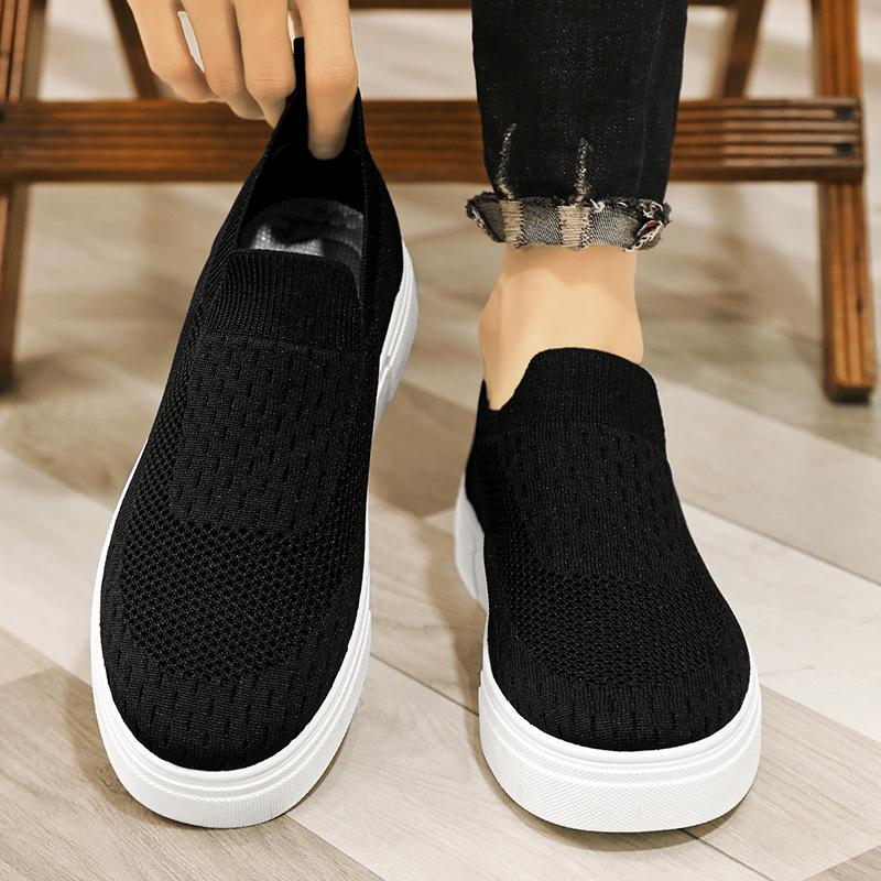 One-pedal breathable thin black socks shoes men s summer fly-woven mesh ultra-light sports board shoes 39 чорний
One-pedal breathable thin black socks shoes men s summer fly-woven mesh ultra-light sports board shoes 39 чорний