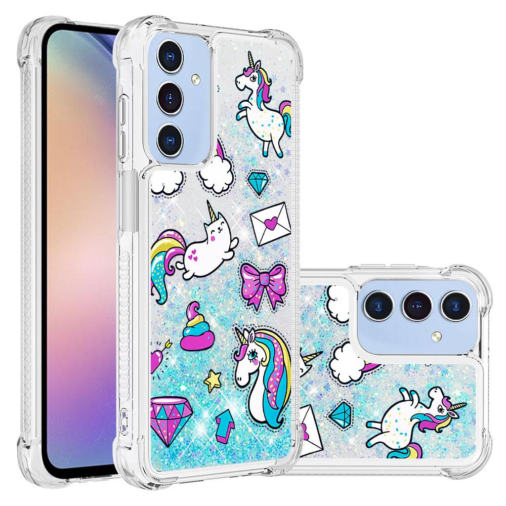 For Samsung Galaxy A15 5G TPU Case with Quicksand and Pattern Printed Horse and Diamond
For Samsung Galaxy A15 5G TPU Case with Quicksand and Pattern Printed Horse and Diamond