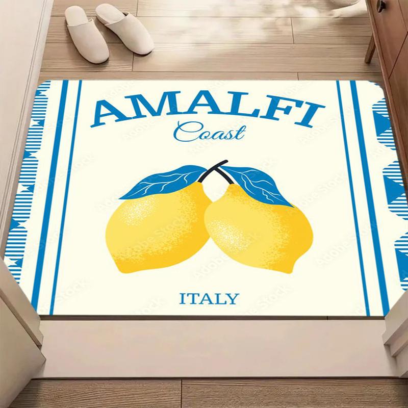 Simple yellow lemon printed carpet Fresh Nordic style blue checkered decorative door mat Farmhouse living room bedroom carpet 40cm x 60cm
Simple yellow lemon printed carpet Fresh Nordic style blue checkered decorative door mat Farmhouse living room bedroom carpet 40cm x 60cm