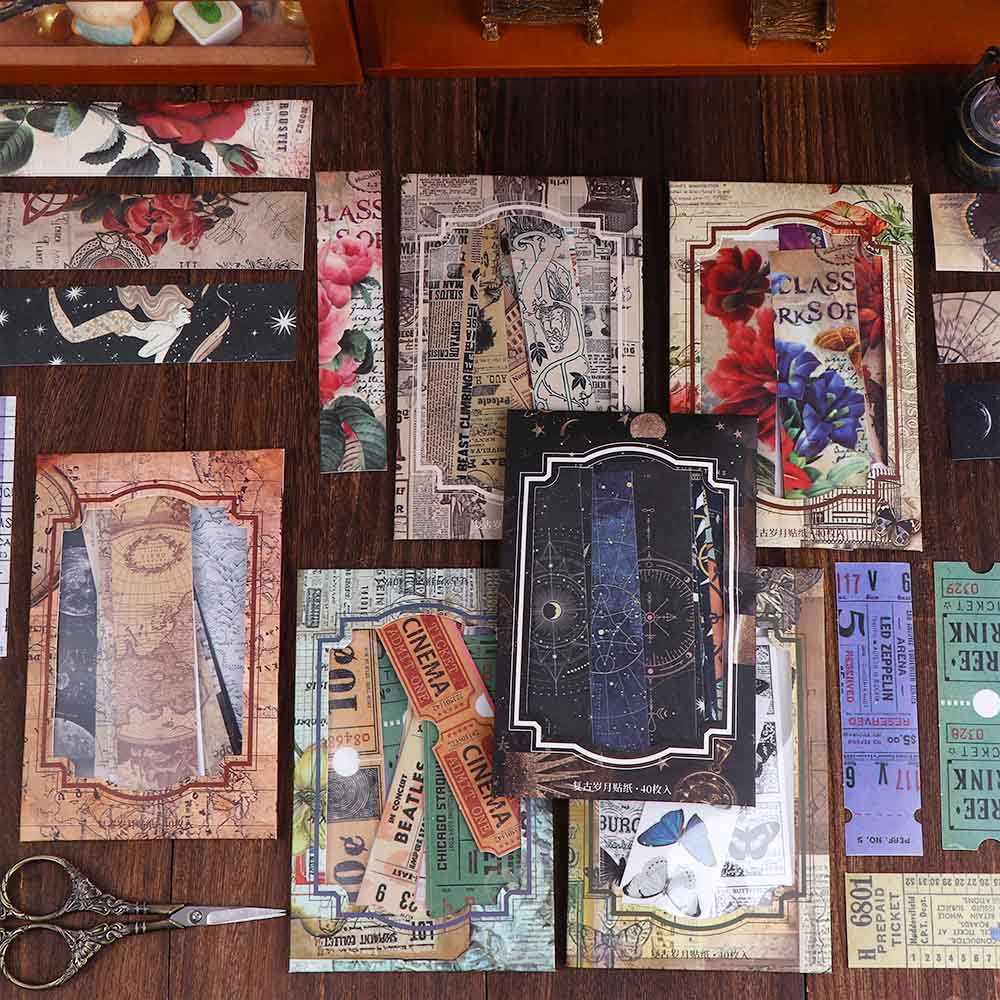 Decorative DIY Craft Diary Decor Retro Years Series Retro Sticker Vintage Sticker Material Sticker 01
Decorative DIY Craft Diary Decor Retro Years Series Retro Sticker Vintage Sticker Material Sticker 01