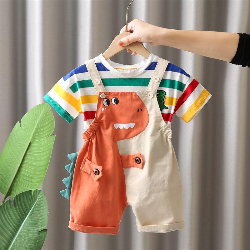 Summer Kids Boys Clothing Toddler Rainbow Clothes T Shirt Cartoon Dinosaur Bib Pants 2Pcs/Set Children Costume Suit 120 помаранчевий
Summer Kids Boys Clothing Toddler Rainbow Clothes T Shirt Cartoon Dinosaur Bib Pants 2Pcs/Set Children Costume Suit 120 помаранчевий