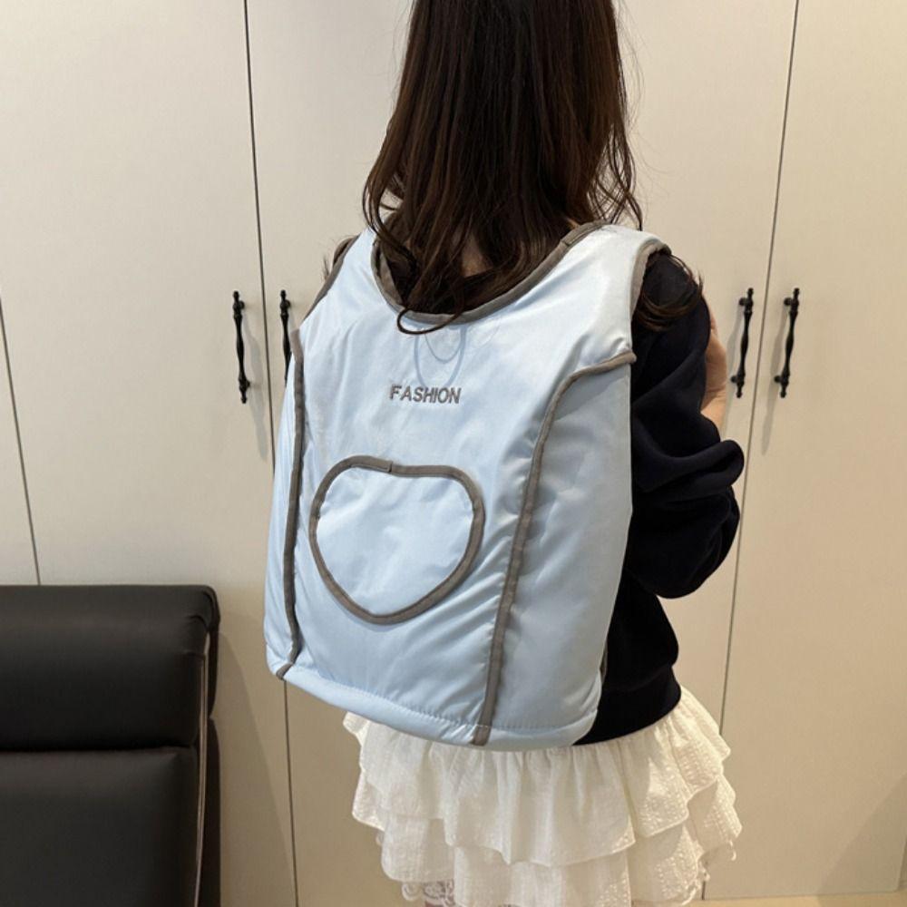 Nylon Love Vest Backpack Letter Embroidery Shoulder Bag Creative Students School Bag Travel синий
Nylon Love Vest Backpack Letter Embroidery Shoulder Bag Creative Students School Bag Travel синий