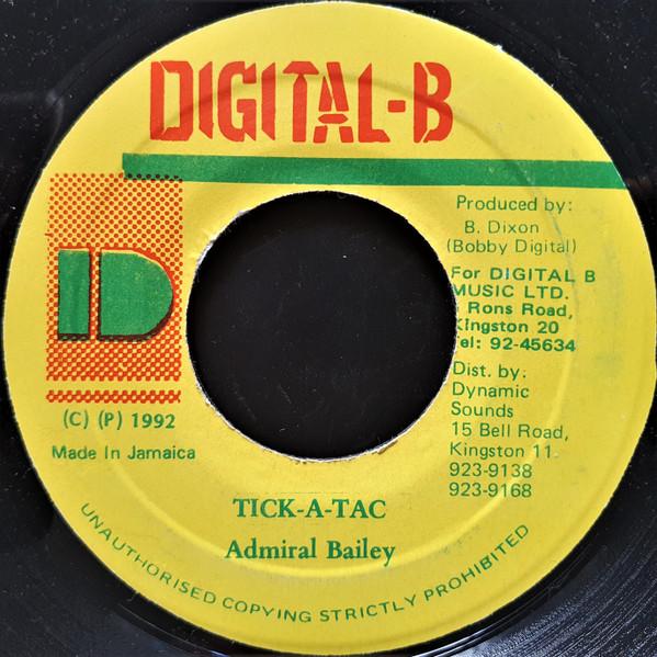 7inch Record ADMIRAL BAILEY TickATac NONE DigitalB 1992 Jamaica Reggae Ska Dub Used
7inch Record ADMIRAL BAILEY TickATac NONE DigitalB 1992 Jamaica Reggae Ska Dub Used