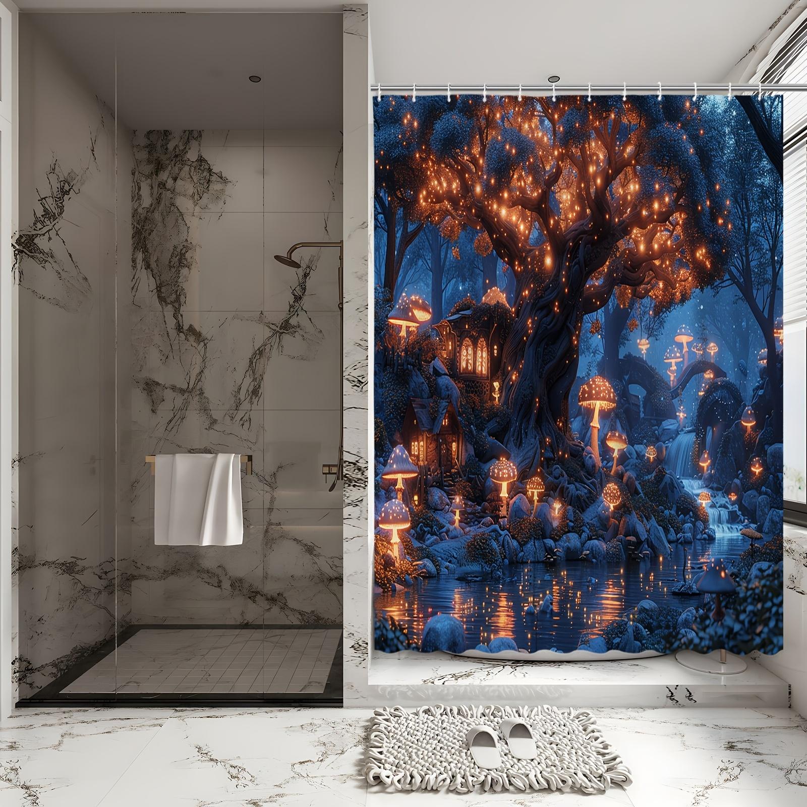 Enchanted Forest Shower Curtain - Magical Tree & Glowing Mushrooms Theme For Bathroom Decor, Adds Mystical And Dreamy Atmosphere W60H190(CM)-1 Pcs
Enchanted Forest Shower Curtain - Magical Tree & Glowing Mushrooms Theme For Bathroom Decor, Adds Mystical And Dreamy Atmosphere W60H190(CM)-1 Pcs