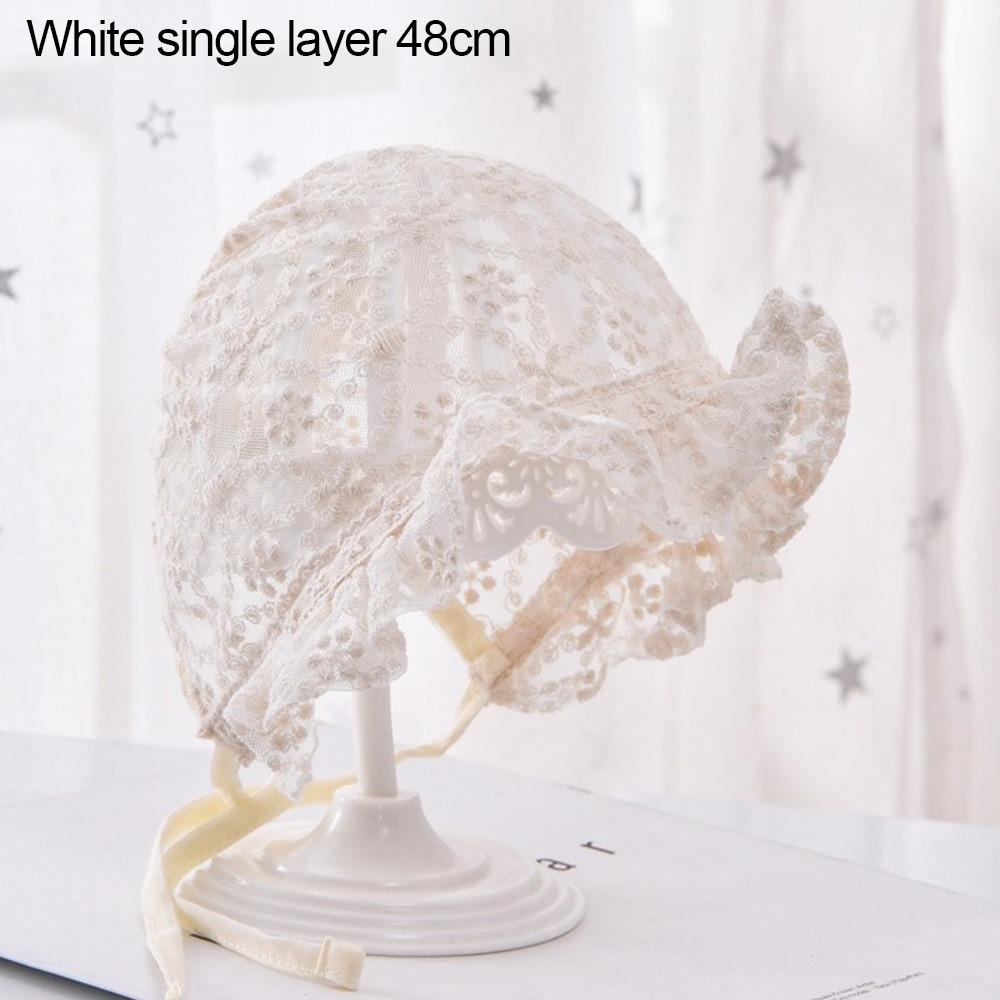 Breathable Bonnet Hat Soft Lacing Cap Anti-UV Lace Mesh Hat Spring Summer White single layer 48cm
Breathable Bonnet Hat Soft Lacing Cap Anti-UV Lace Mesh Hat Spring Summer White single layer 48cm