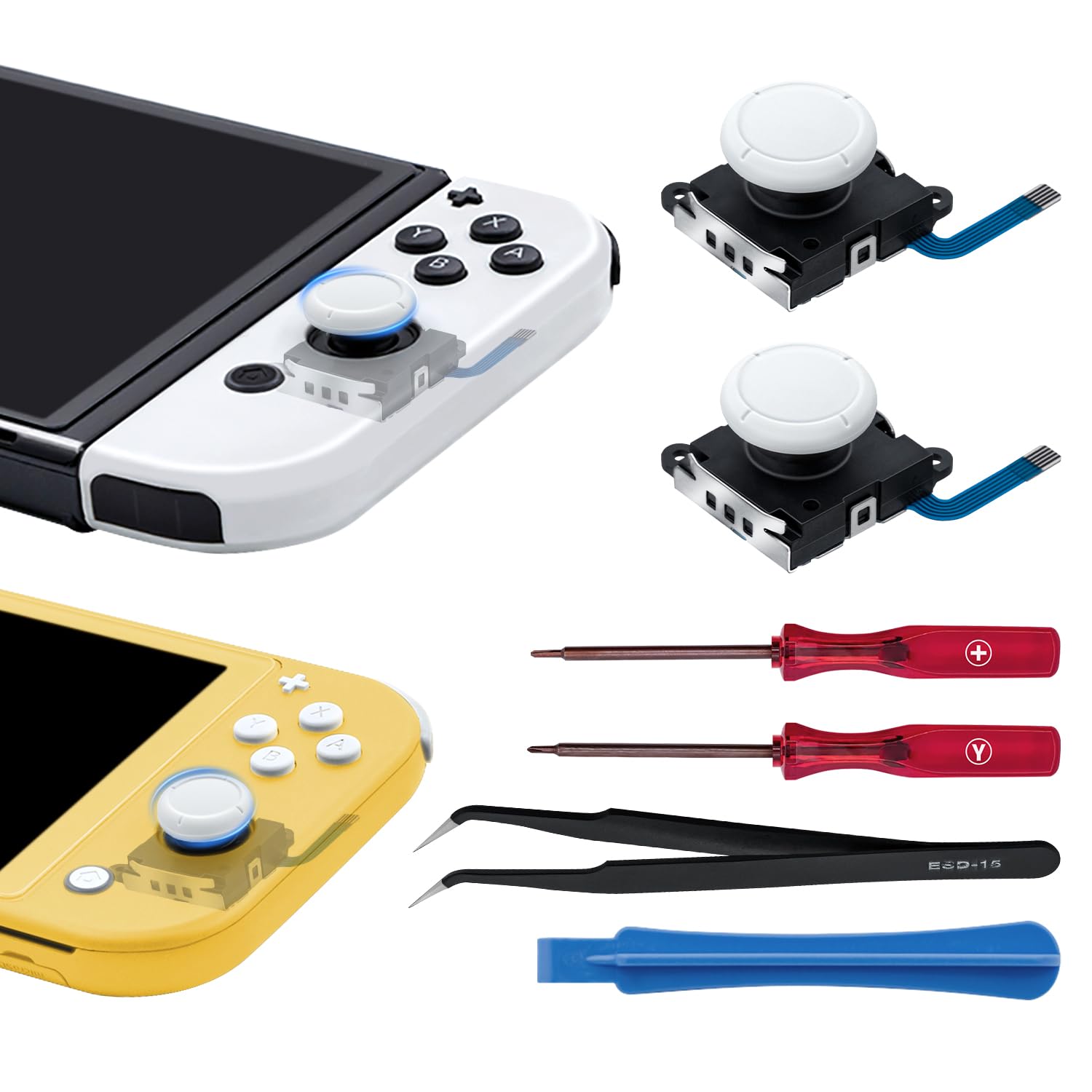 Mcbazel Switch 3D Analog Joystick for Switch Lite 2 Pieces Switch Lite Stick Replacement Repair Parts with Repair Tool Kit White OLED/Switch/Switch - белый
Mcbazel Switch 3D Analog Joystick for Switch Lite 2 Pieces Switch Lite Stick Replacement Repair Parts with Repair Tool Kit White OLED/Switch/Switch - белый
