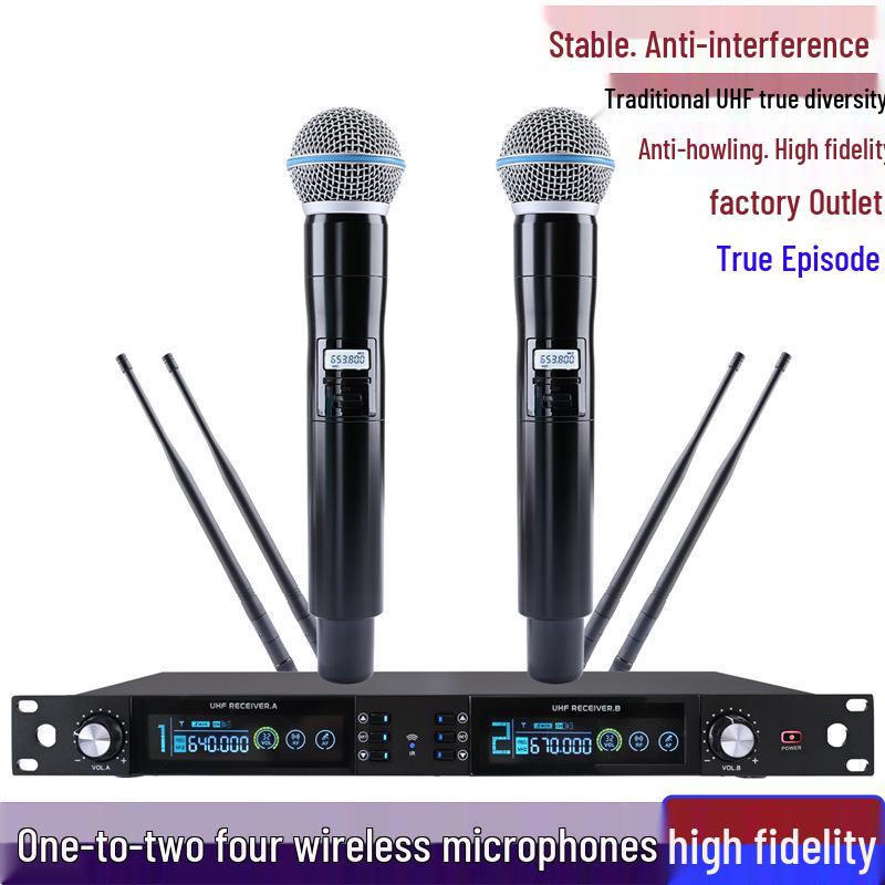 Professional Long-Distance True Diversity Wireless Microphone System for Weddings & Stage Performances Standard
Professional Long-Distance True Diversity Wireless Microphone System for Weddings & Stage Performances Standard