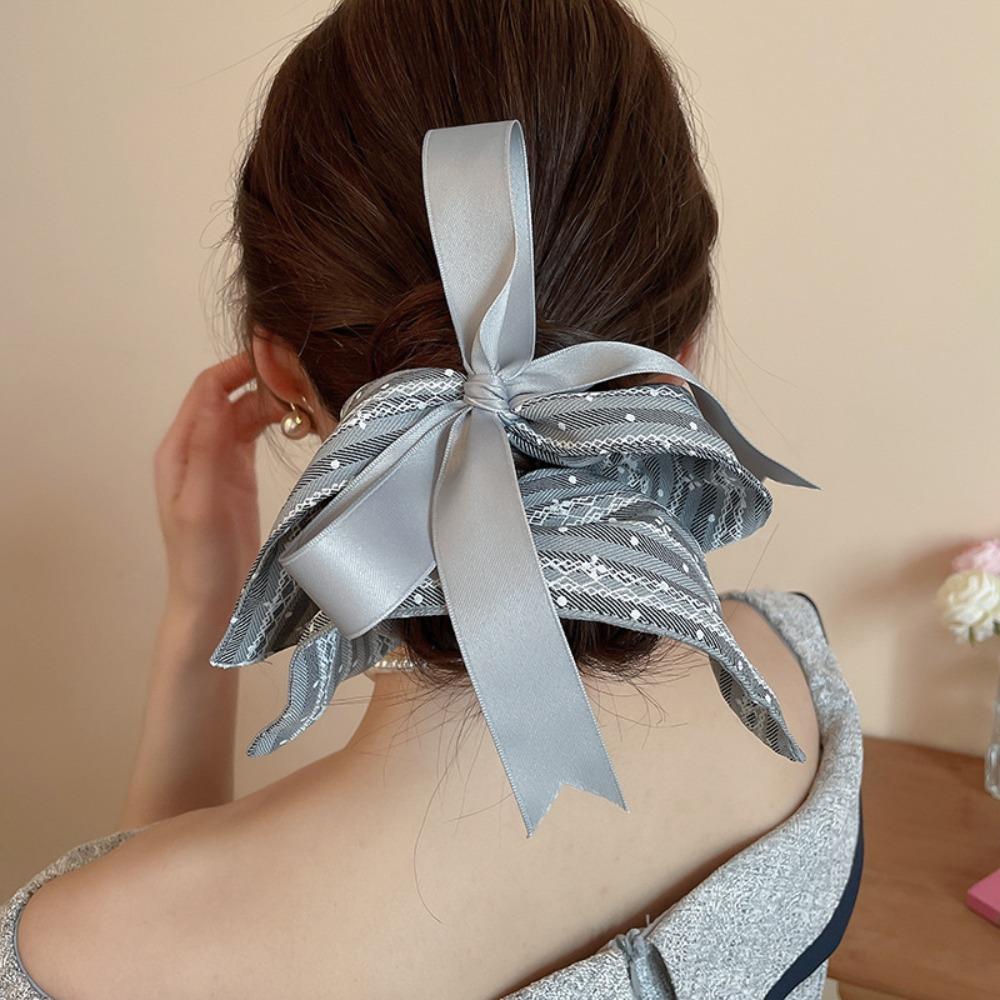 Elastic Square Cloth Hair Tie Bow Women Ponytail Holder Plaid Silk Ribbon Scrunchies Party зелений
Elastic Square Cloth Hair Tie Bow Women Ponytail Holder Plaid Silk Ribbon Scrunchies Party зелений