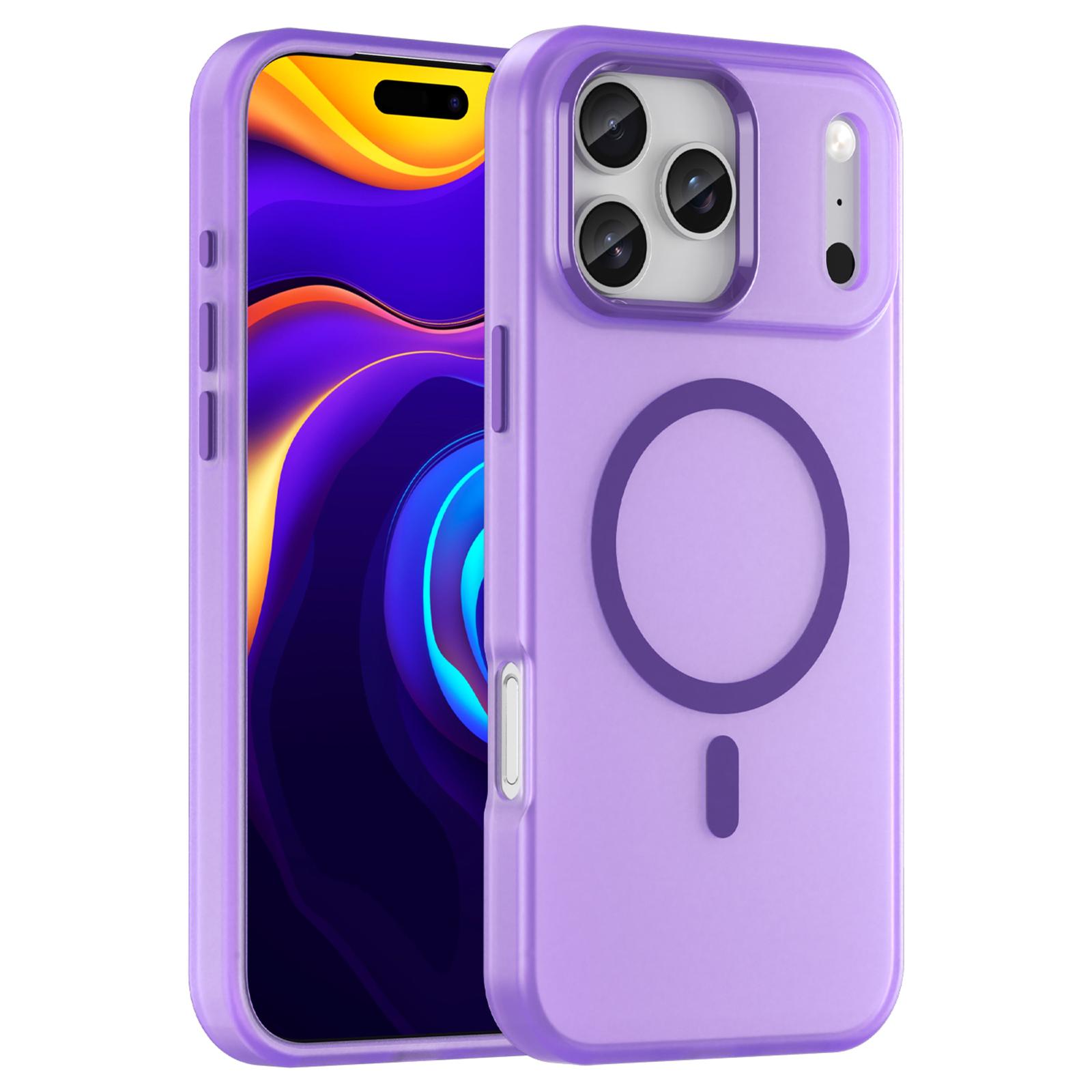 For iPhone 17 Pro Max Case Compatible with MagSafe TPU+PC Slim Matte Translucent Phone Cover Dark Purple
For iPhone 17 Pro Max Case Compatible with MagSafe TPU+PC Slim Matte Translucent Phone Cover Dark Purple