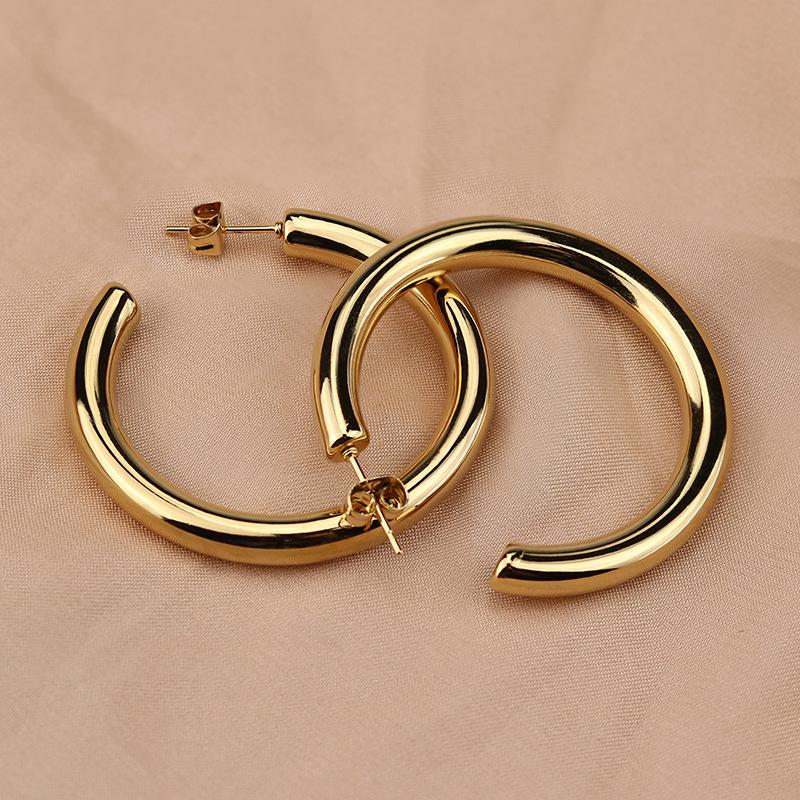 Big Round Stainless Steel Hoop Earrings For Women Men Minimalist Gold Color Circle Earrings Punk Hiphop Party Jewelry 25mm
Big Round Stainless Steel Hoop Earrings For Women Men Minimalist Gold Color Circle Earrings Punk Hiphop Party Jewelry 25mm
