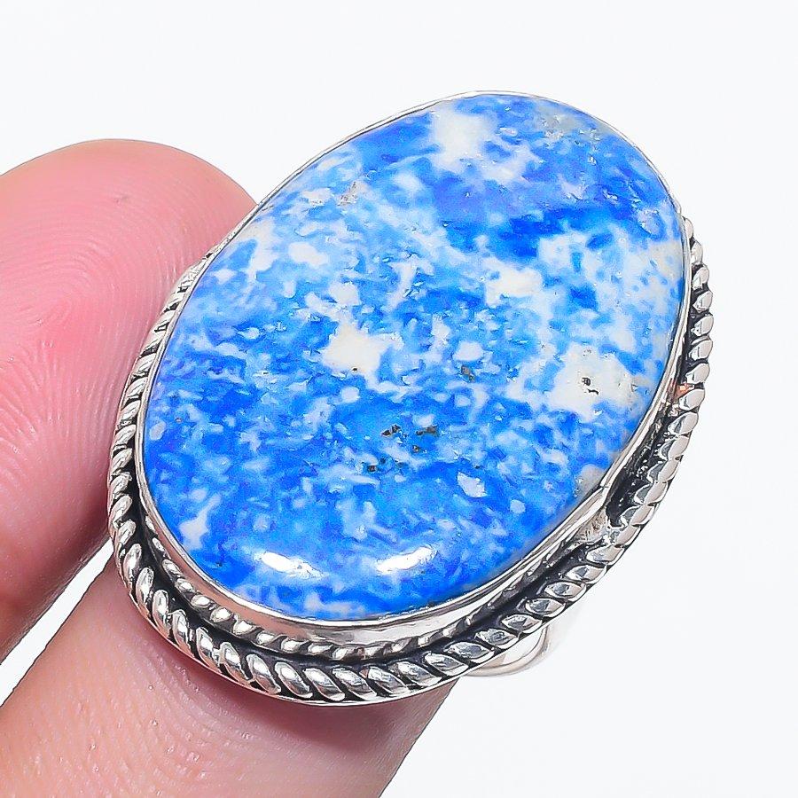 Natural Lapis Lazuli Gemstone 925 Sterling Silver Jewelry Ring Size 9 AR-15823
Natural Lapis Lazuli Gemstone 925 Sterling Silver Jewelry Ring Size 9 AR-15823