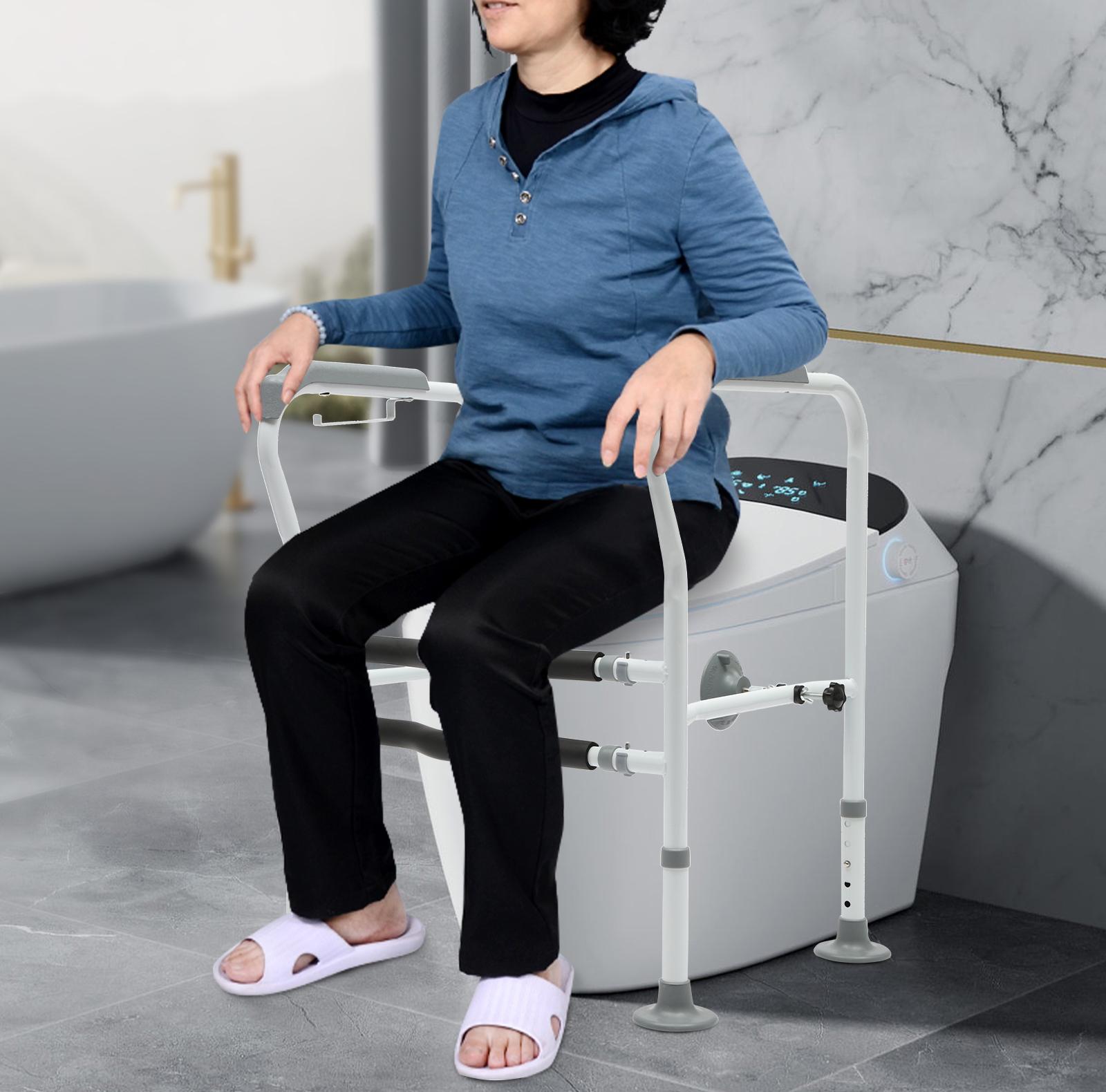 Adjustable Toilet Safety Rails for Elderly & Disabled, Non-Slip Threaded Feet, Bathroom Support Frame, 330lbs Weight Capacity
Adjustable Toilet Safety Rails for Elderly & Disabled, Non-Slip Threaded Feet, Bathroom Support Frame, 330lbs Weight Capacity
