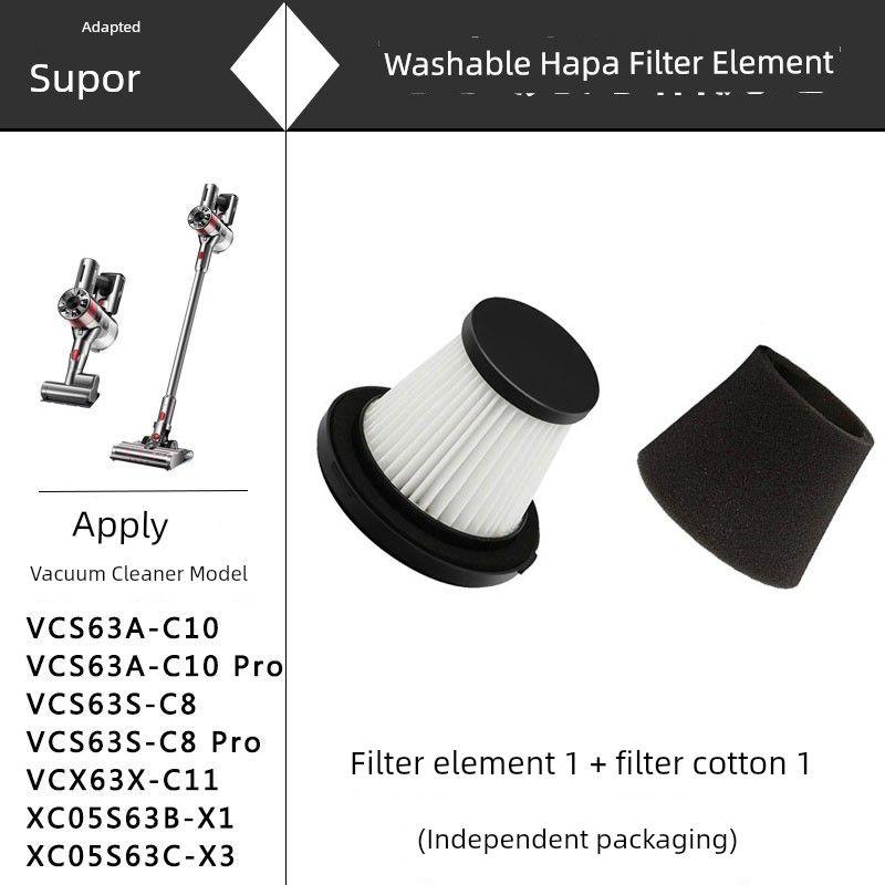 Adapted to Supor vacuum cleaner accessories VCS63A-C10Pro suction head filter C11 brush X3 charger 1 Filter Element
Adapted to Supor vacuum cleaner accessories VCS63A-C10Pro suction head filter C11 brush X3 charger 1 Filter Element