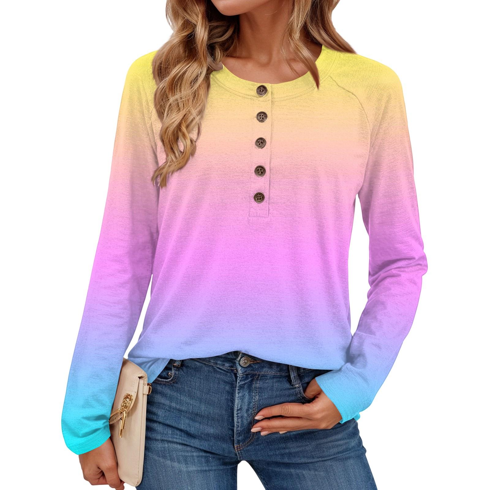 Жіночий модний топ з градієнтним принтом, круглим вирізом і довгими рукавами XL жовтий
Жіночий модний топ з градієнтним принтом, круглим вирізом і довгими рукавами XL жовтий