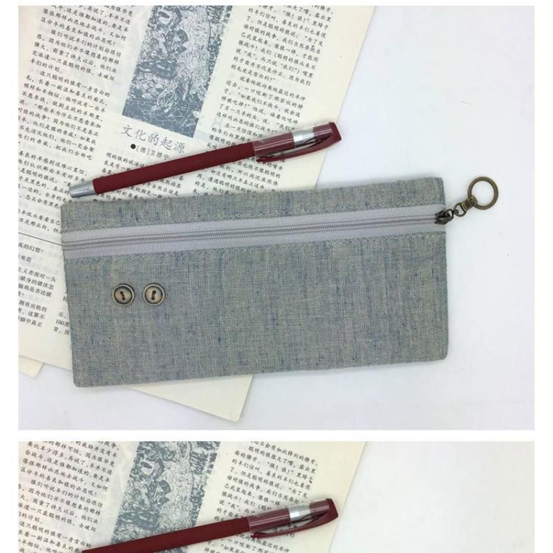1Pc Brief Style School Pencil Case Flax Students Pencil Bag Stationery Storage Pen Bag
1Pc Brief Style School Pencil Case Flax Students Pencil Bag Stationery Storage Pen Bag
