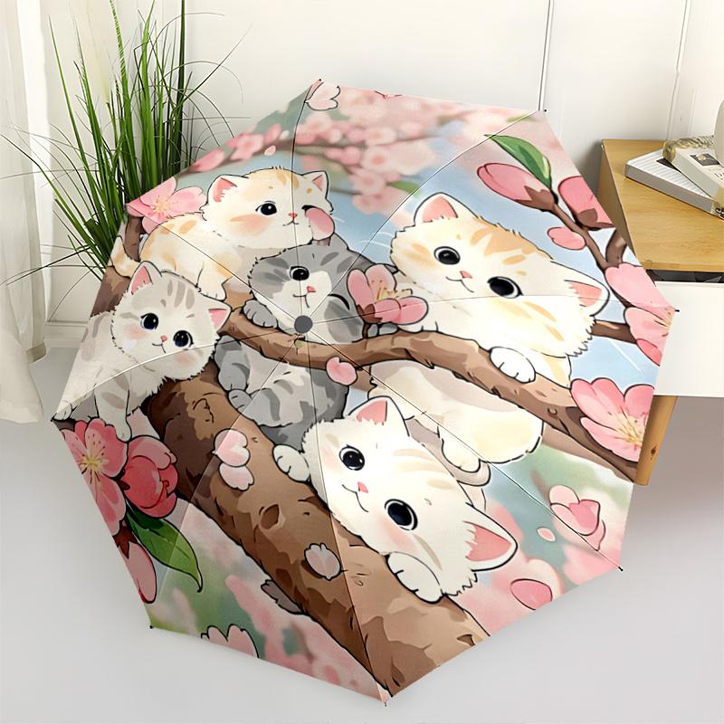 1pc Cherry Blossom Cat Branch Umbrella Automatic Open/Closed, Portable Folding Design, 8-Bone Iron Frame, Outdoor Umbrella, Festival Gift, Suitab
1pc Cherry Blossom Cat Branch Umbrella Automatic Open/Closed, Portable Folding Design, 8-Bone Iron Frame, Outdoor Umbrella, Festival Gift, Suitab