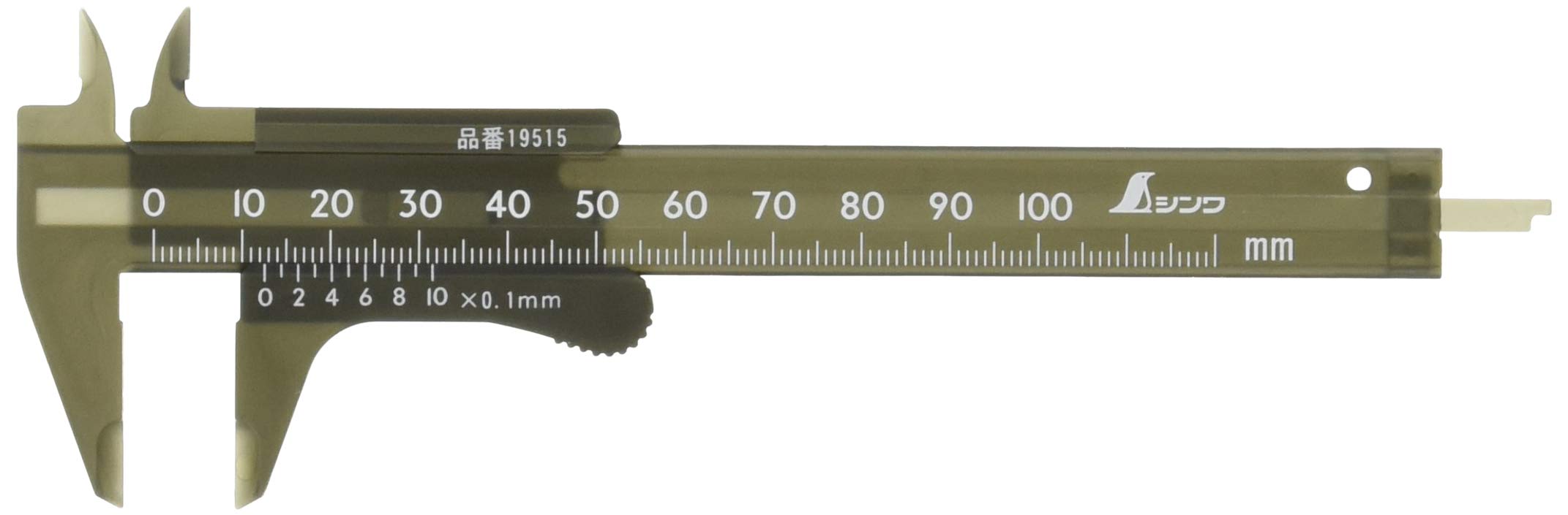 Shinwa Sokutei Plastic 19515 Caliper, Pocket, 100mm,
Shinwa Sokutei Plastic 19515 Caliper, Pocket, 100mm,