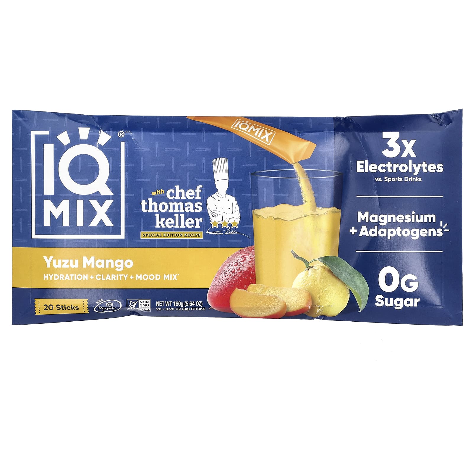 IQBAR, IQMIX®, Hydration + Clarity + Mood Mix, Yuzu Mango, 20 Sticks, 8g (0.28oz) Each
IQBAR, IQMIX®, Hydration + Clarity + Mood Mix, Yuzu Mango, 20 Sticks, 8g (0.28oz) Each