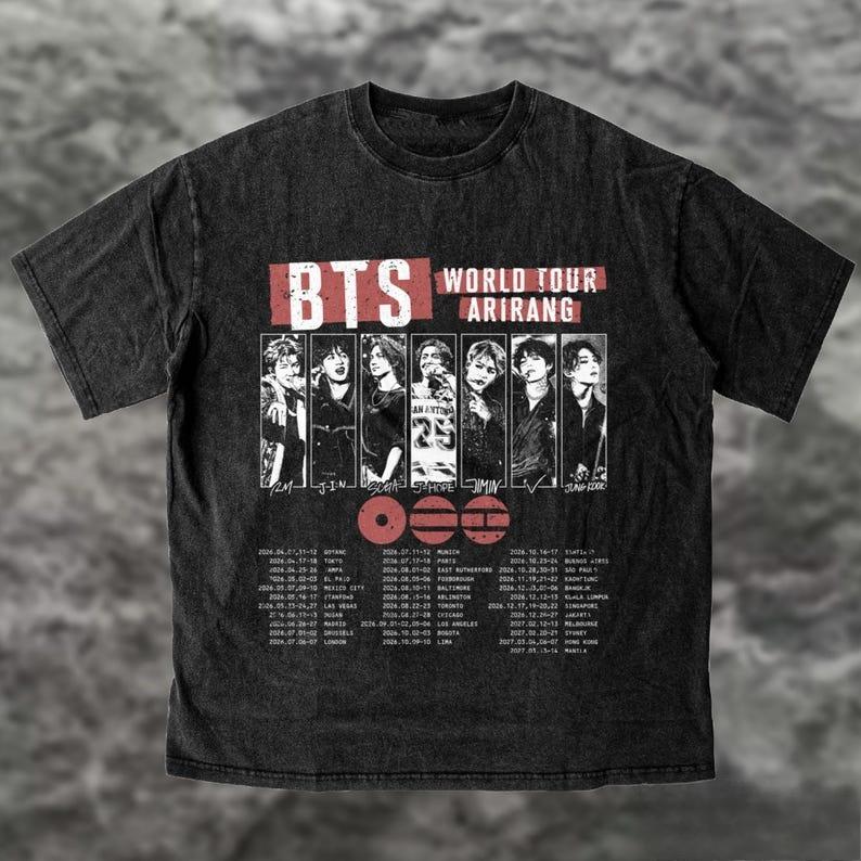Літня мода 2026 Стильна футболка BTS Світовий тур Аріранг Футболка, K-pop Мерч, Унісекс Футболка для фанатів Bangtan Хіп-хоп Вуличний одяг Оверсайз Футболка XXXL
Літня мода 2026 Стильна футболка BTS Світовий тур Аріранг Футболка, K-pop Мерч, Унісекс Футболка для фанатів Bangtan Хіп-хоп Вуличний одяг Оверсайз Футболка XXXL