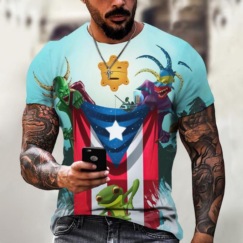 Men s T Shirt Summer Fashion Short Sleeve Tees Puerto Rico Flag Pattern Print 5XL
Men s T Shirt Summer Fashion Short Sleeve Tees Puerto Rico Flag Pattern Print 5XL