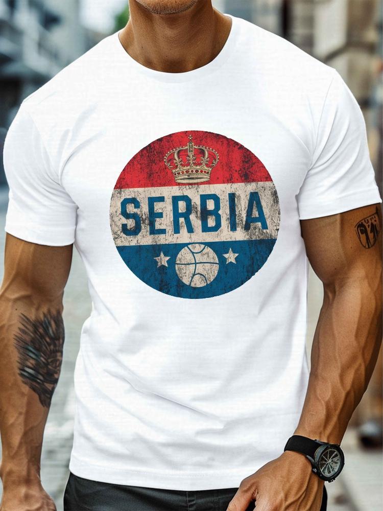 Basketball SERBIA flag color pattern -100% cotton O-neck short sleeve summer casual printed T-shirt. - Men s Summer Cotton Gr... 5XL різнокольоровий
Basketball SERBIA flag color pattern -100% cotton O-neck short sleeve summer casual printed T-shirt. - Men s Summer Cotton Gr... 5XL різнокольоровий