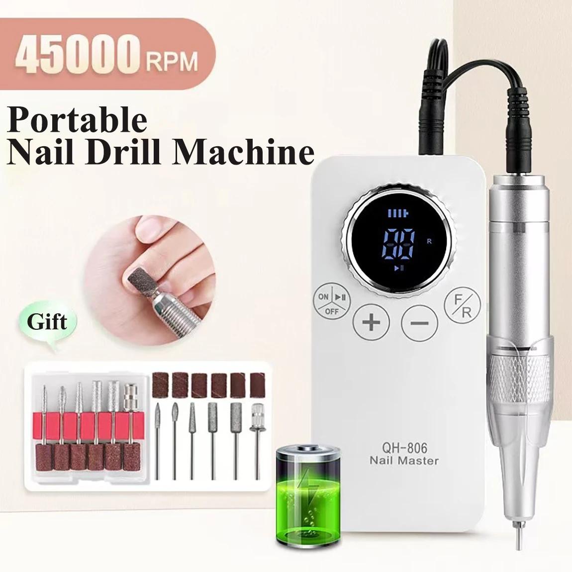 45000RPM Rechargeable Nail Drill Machine Portable Nail File for Manicure Pedicure
45000RPM Rechargeable Nail Drill Machine Portable Nail File for Manicure Pedicure