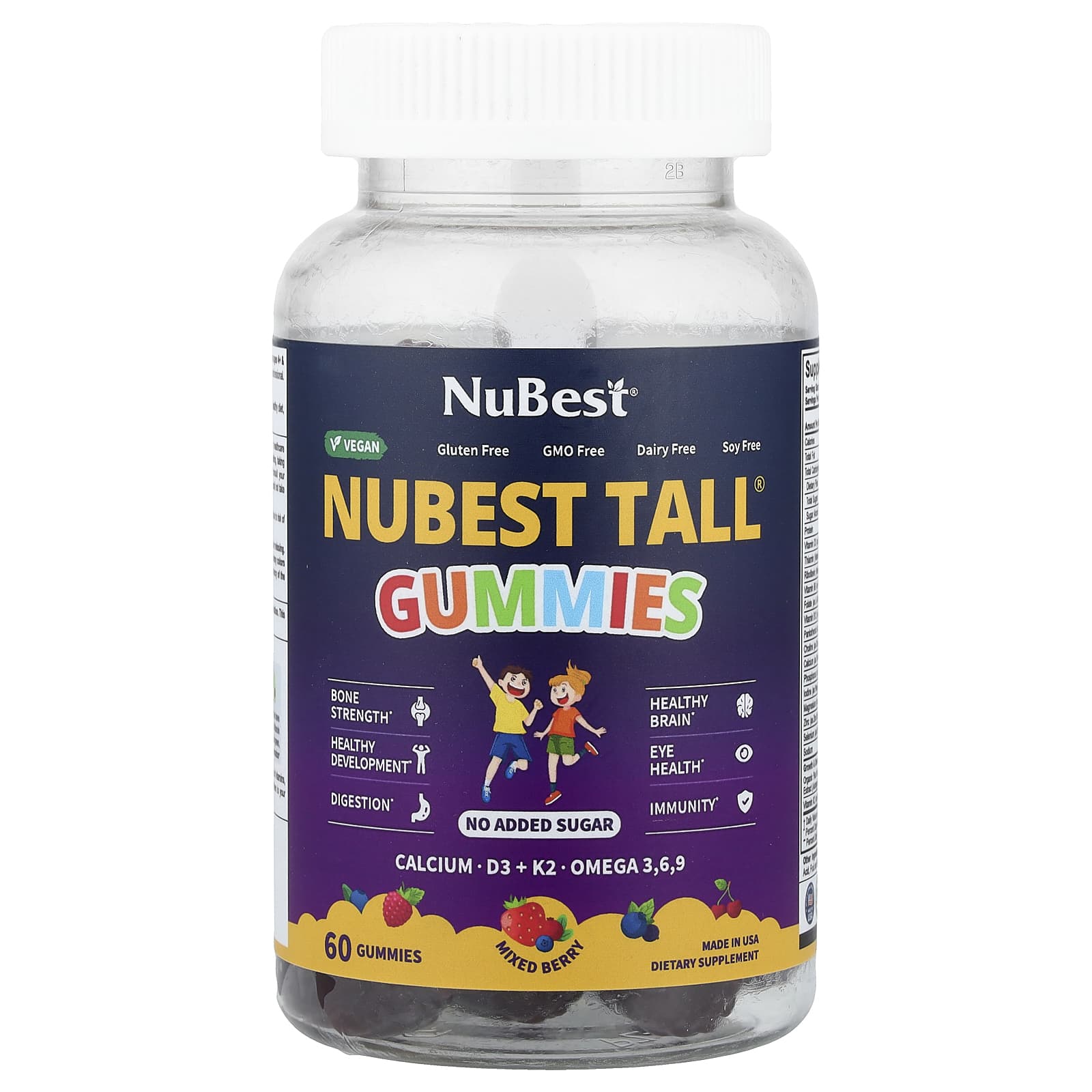 NuBest, Nubest Tall® Gummies, Mixed Berry, 60 Gummies
NuBest, Nubest Tall® Gummies, Mixed Berry, 60 Gummies