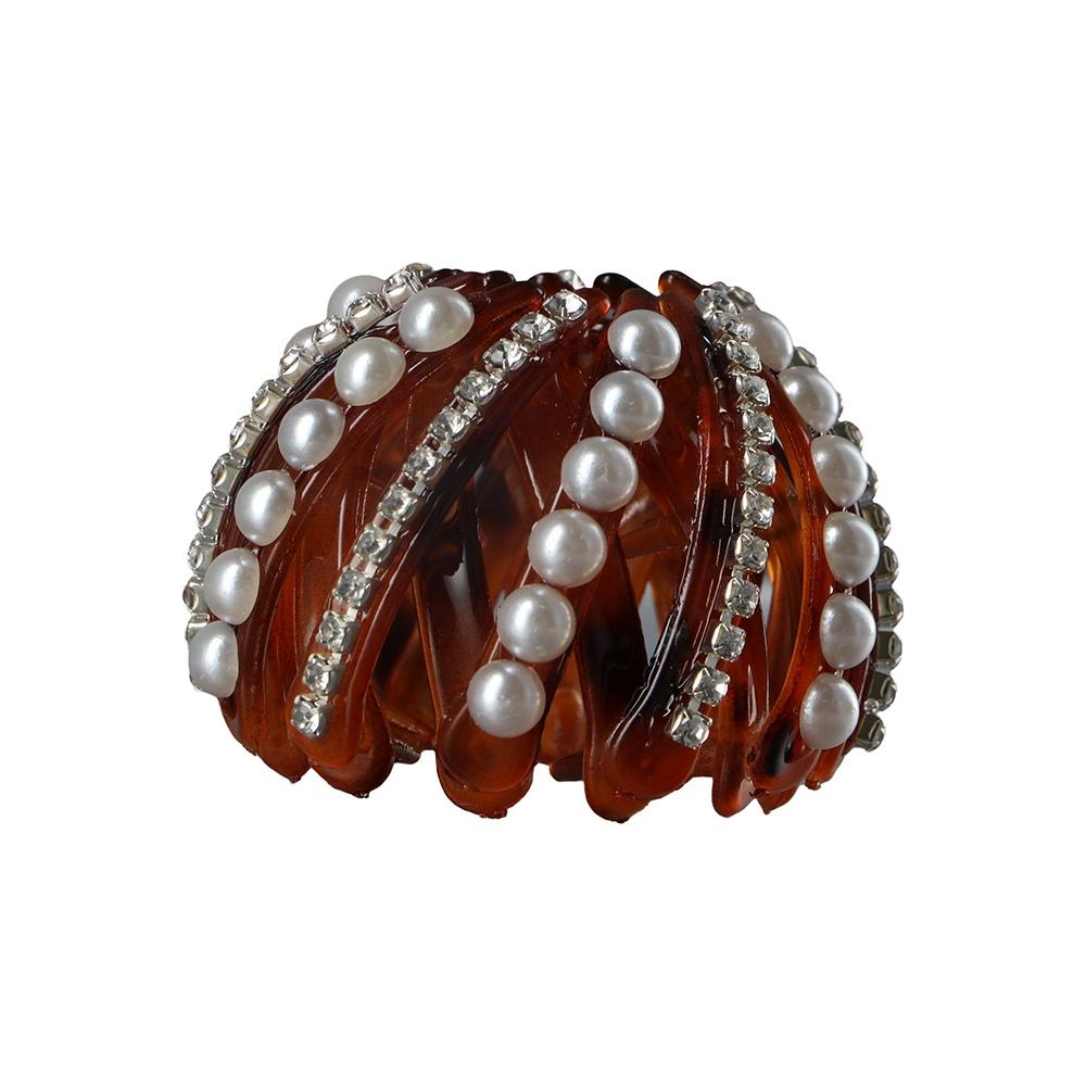 Head Headdress Women Ponytail Buckle Korean Style Hair Claw Bird Nest Bun Maker Pearl Hair Ring brown-multicolor pearl
Head Headdress Women Ponytail Buckle Korean Style Hair Claw Bird Nest Bun Maker Pearl Hair Ring brown-multicolor pearl