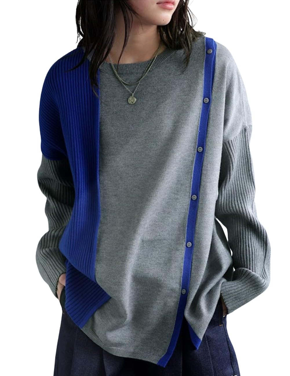 Antiqua Knit One Size Gray and Blue Women s Color-Coordinated Top, PN-00499, 15,
Antiqua Knit One Size Gray and Blue Women s Color-Coordinated Top, PN-00499, 15,