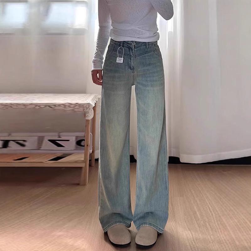 Women s Spring Retro Blue High-Waist Wide Leg Jeans - Slimming, Drapey, Straight Fit Large
Women s Spring Retro Blue High-Waist Wide Leg Jeans - Slimming, Drapey, Straight Fit Large