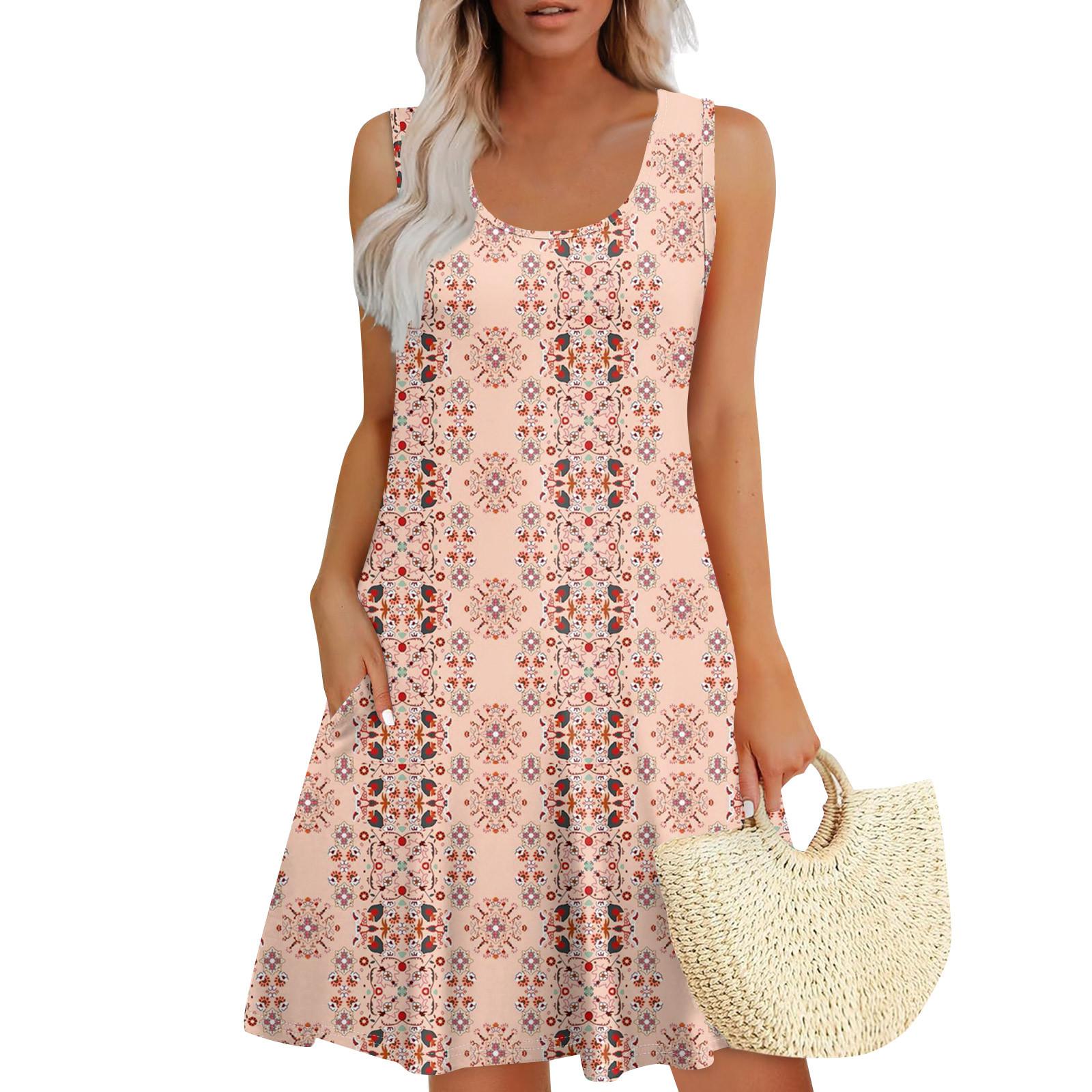 Женские летние платья, свободные сарафаны без рукавов с U-образным вырезом и карманами XL арбуз красный
Женские летние платья, свободные сарафаны без рукавов с U-образным вырезом и карманами XL арбуз красный