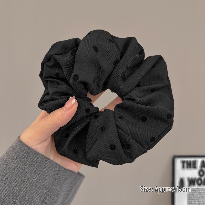 French Black & Grey Polka Dot Bow Hair Tie for Women - High Elasticity Band, Perfect for Buns & Hair Styling.
French Black & Grey Polka Dot Bow Hair Tie for Women - High Elasticity Band, Perfect for Buns & Hair Styling.
