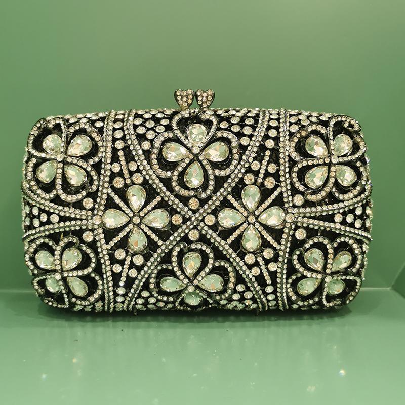 Floral Rhinestone Clutch Bag WHTUOHENG Diamond Wedding Purse Bridal Prom Dinner Crystal Party Handbag for Women 18cmX12cmX6cm
Floral Rhinestone Clutch Bag WHTUOHENG Diamond Wedding Purse Bridal Prom Dinner Crystal Party Handbag for Women 18cmX12cmX6cm