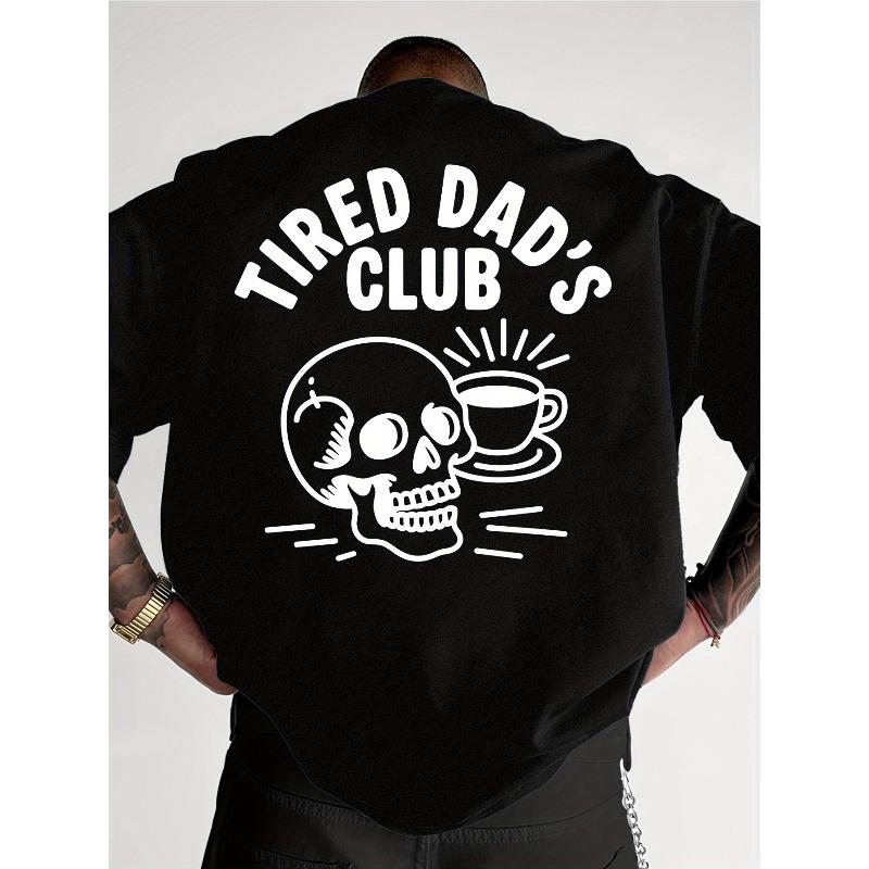 Men S Graphic Tee - Features a Tired Dad Club Print on The Back with a Coffee Cup Skull Design, Perfect for Father S Day Gifts, Casual Wear 4XL чорний
Men S Graphic Tee - Features a Tired Dad Club Print on The Back with a Coffee Cup Skull Design, Perfect for Father S Day Gifts, Casual Wear 4XL чорний
