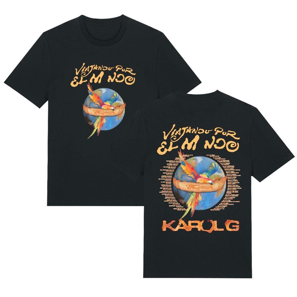 Karol G Viajando Por El Mundo Tropitour T Shirt Short Sleeve Cotton Comfortable Tee Unisex New Pattern Tops S чёрный
Karol G Viajando Por El Mundo Tropitour T Shirt Short Sleeve Cotton Comfortable Tee Unisex New Pattern Tops S чёрный