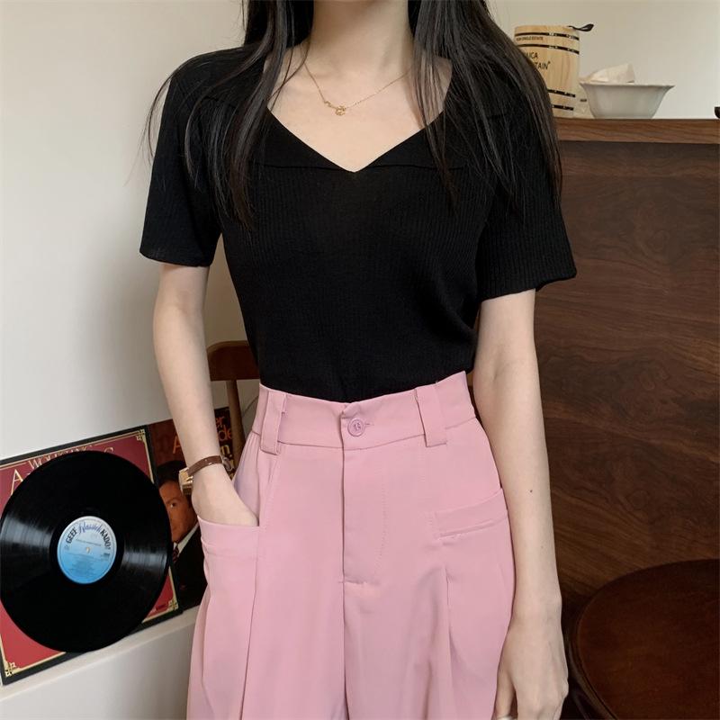 Футболка с коротким рукавом женская тонкая узкая приталенная дизайнерская Sense Niche укороченная ветровка низ повседневная базовая удобная и стильная облегающая футболка свитера One Size чёрный
Футболка с коротким рукавом женская тонкая узкая приталенная дизайнерская Sense Niche укороченная ветровка низ повседневная базовая удобная и стильная облегающая футболка свитера One Size чёрный