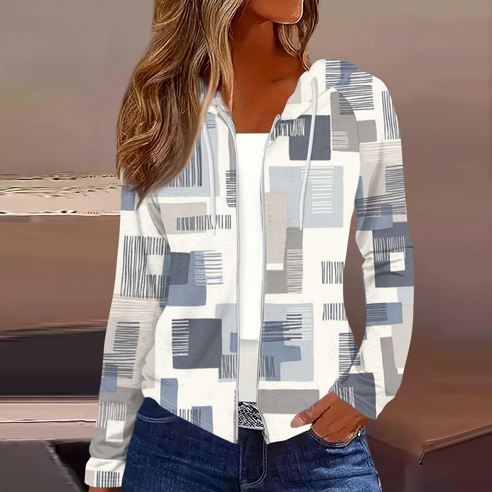 Женская мода повседневная застежка-молния с капюшоном и принтом с длинным рукавом толстовки пальто S
Женская мода повседневная застежка-молния с капюшоном и принтом с длинным рукавом толстовки пальто S