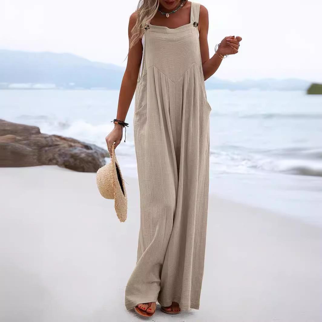 Women s Solid Color Casual Button Jumpsuit - European & American Style Medium вина червоного кольору
Women s Solid Color Casual Button Jumpsuit - European & American Style Medium вина червоного кольору
