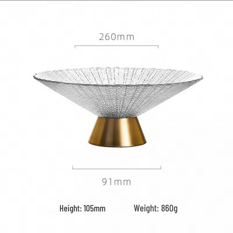 Ru Han Light Luxury Feather Design Glass Fruit Bowl
Ru Han Light Luxury Feather Design Glass Fruit Bowl